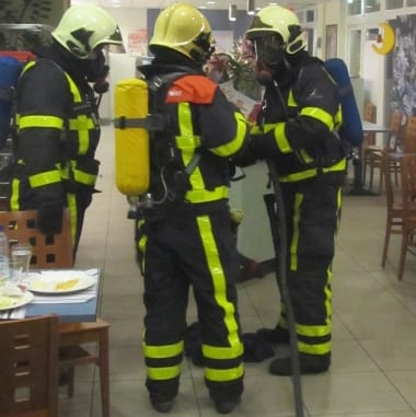 brandweer in actie